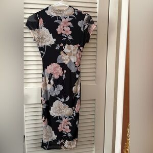 Floral Black Dress